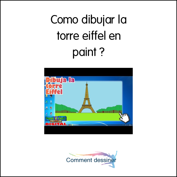 Como dibujar la torre eiffel en paint